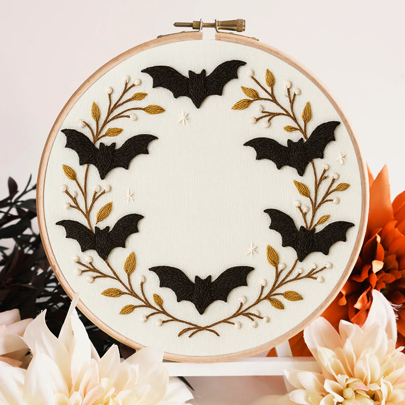 Rubbyoo Embroidery Kit - Halloween Bats | Easy Needle Craft | Perfect For Home Decor - image 2