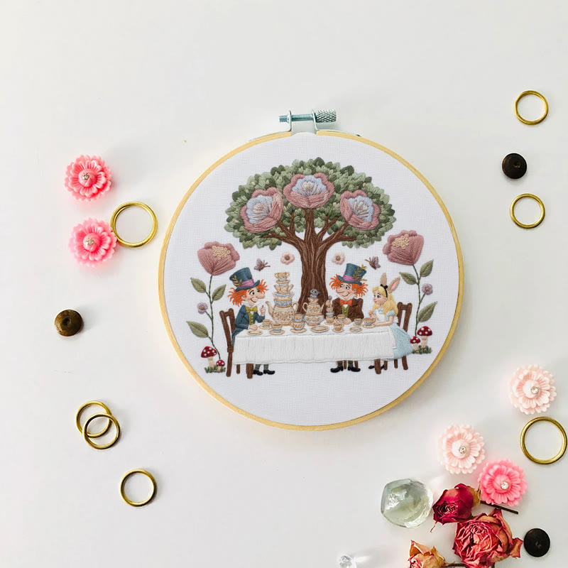 Rubbyoo Embroidery Kit - Happy Tea Time | Personalized Needle Craft | Nice Gift For Home Decor - image 7