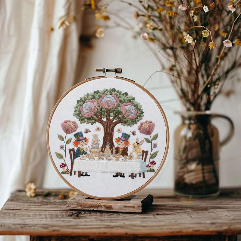 Rubbyoo Embroidery Kit - Happy Tea Time | Personalized Needle Craft | Nice Gift For Home Decor - image 6