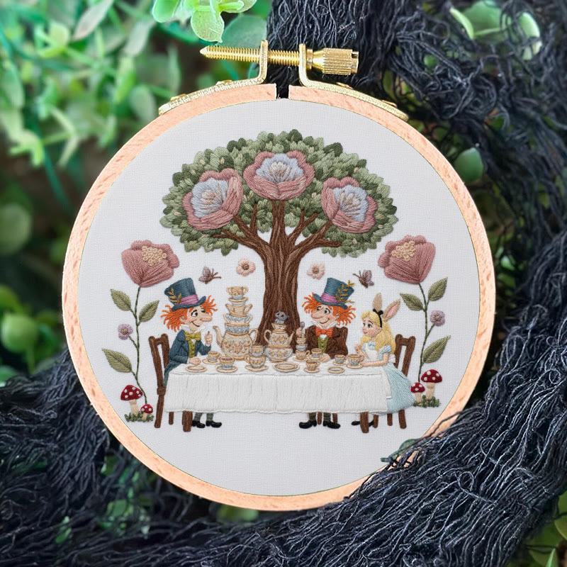 Rubbyoo Embroidery Kit - Happy Tea Time | Personalized Needle Craft | Nice Gift For Home Decor - image 4