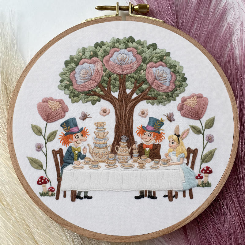 Rubbyoo Embroidery Kit - Happy Tea Time | Personalized Needle Craft | Nice Gift For Home Decor - image 3