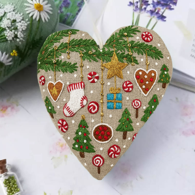 Rubbyoo Heart Embroidery Kit - Precious Gift | Diy Holiday Decoration | Christmas Needlecraft For Kids - image 2