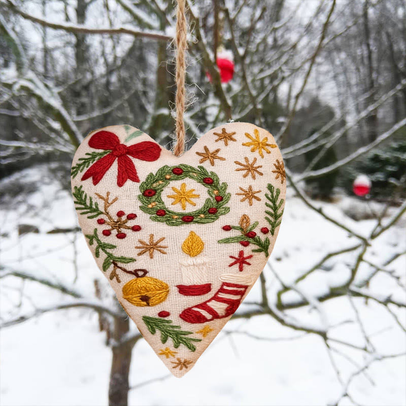 Rubbyoo Heart Embroidery Kit - Unique Handmade Art Craft | Christmas Hanging Ornaments  - image 13