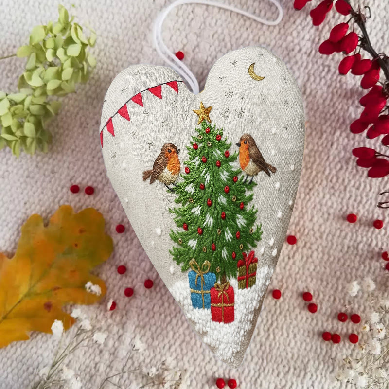 Rubbyoo Heart Embroidery Kit - Christmas Tree | Unique Holiday Decor | Nice Handmade Gift - image 4