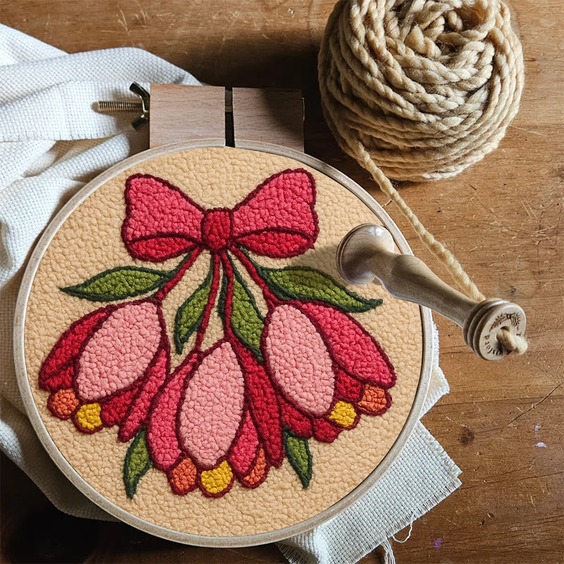 Floral Bow Punch Needle Kit - Personalized Needle Art | Nice Gift For Her  - image 6