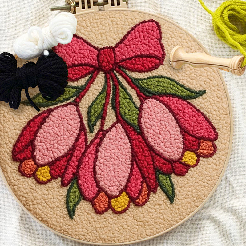 Floral Bow Punch Needle Kit - Personalized Needle Art | Nice Gift For Her  - image 4