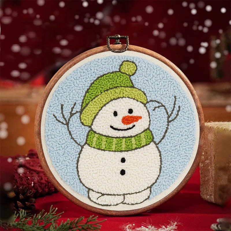  Little Snowman Punch Needle Kit - Cute Christmas Hanging | Easy Handmade Art - image 2