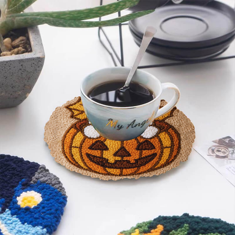 Pumpkin Ghost Punch Needle Kit - Adorable Halloween Craft | Diy Decorative Art - image 12