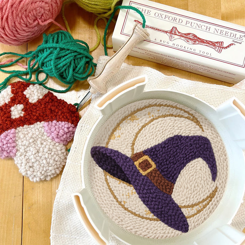 Witch Hat Punch Needle Kit - Halloween Handmade Craft | Unique Decorative Art  - image 7