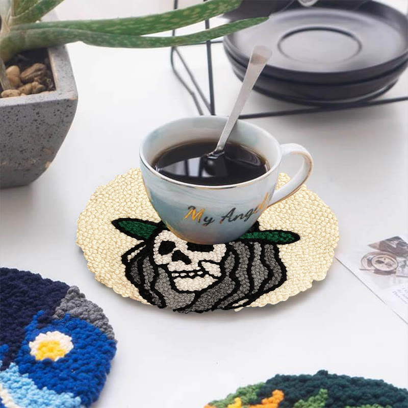 Spooky Wizard Punch Needle Kit - Halloween Skeleton Art | Nice Craft For Home Decor - image 11