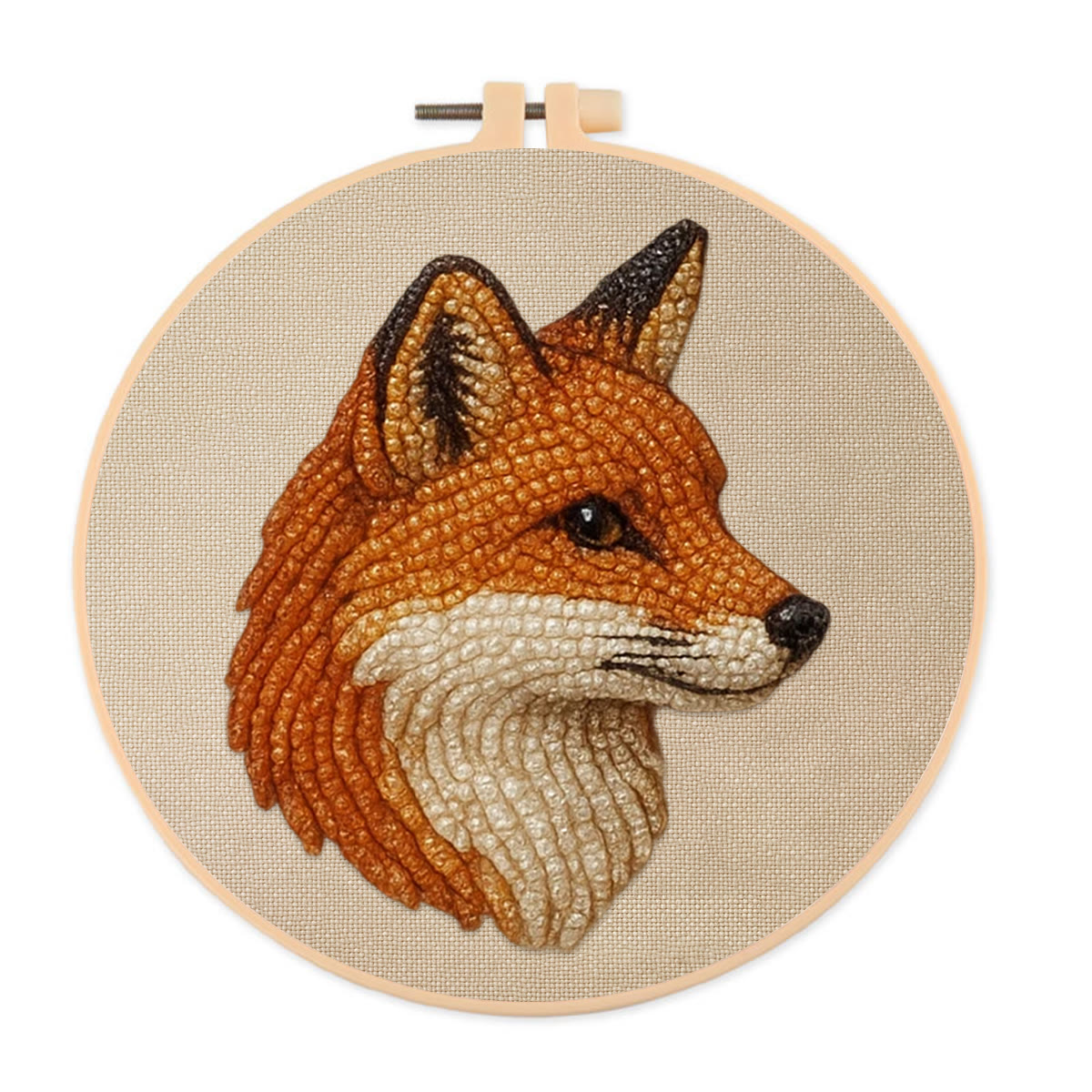 Rubbyoo Bead Embroidery Kit - Charming Fox | Diy Animal Needlework | Fox Lover Gifts - 15cm*15cm - image 1
