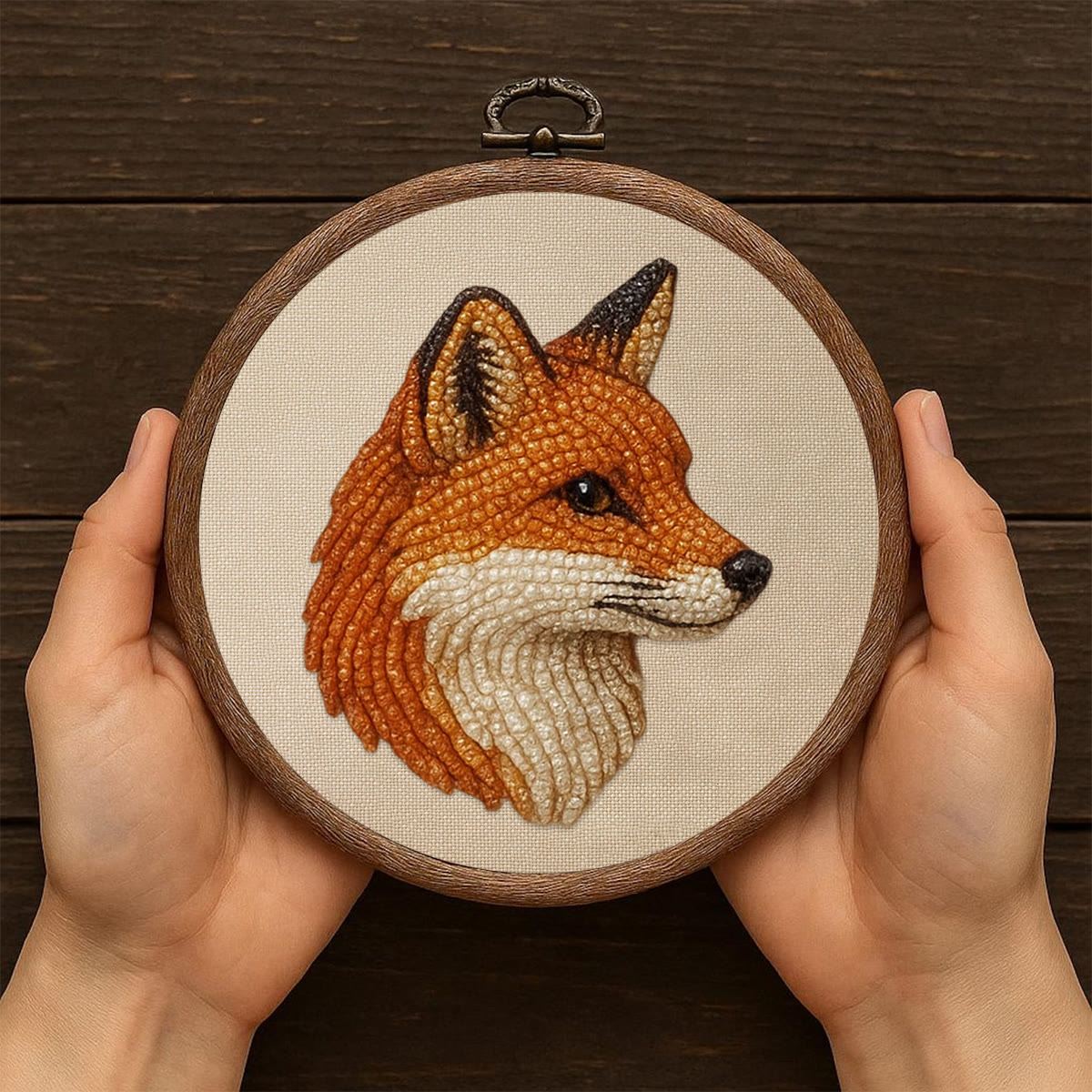 Rubbyoo Bead Embroidery Kit - Charming Fox | Diy Animal Needlework | Fox Lover Gifts - image 4