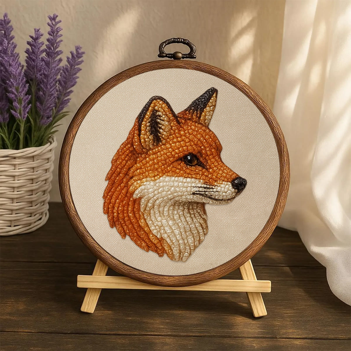 Rubbyoo Bead Embroidery Kit - Charming Fox | Diy Animal Needlework | Fox Lover Gifts - image 3