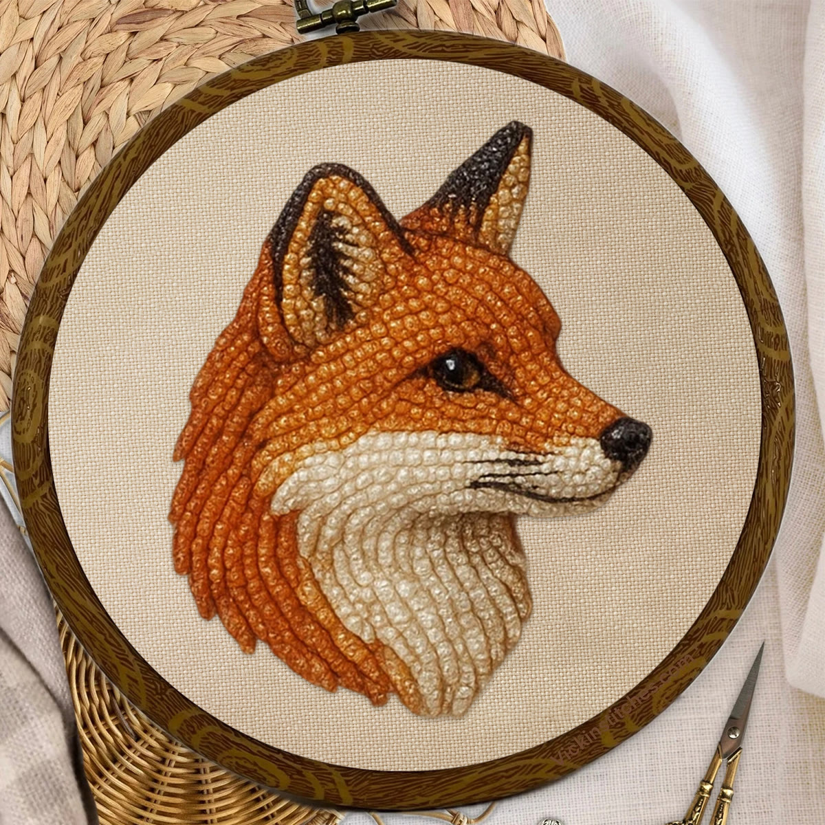 Rubbyoo Bead Embroidery Kit - Charming Fox | Diy Animal Needlework | Fox Lover Gifts - image 9