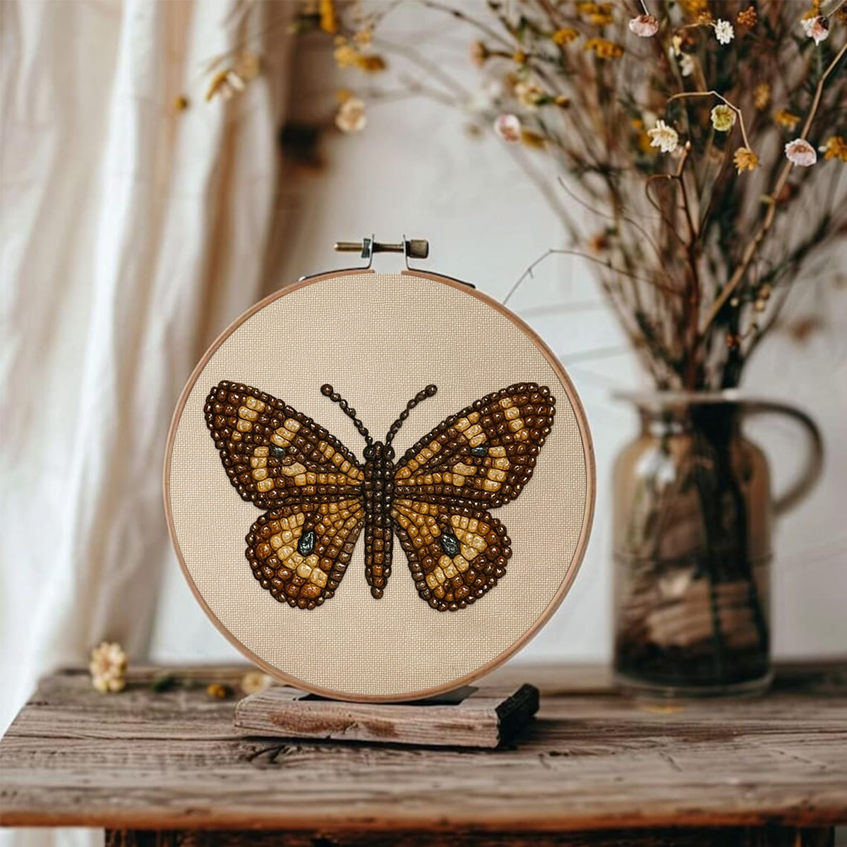 Rubbyoo Bead Embroidery Kit - Aesthetic Butterfly | Handmade Insect Craft  | Diy Birthday Gift Ideas  - image 9