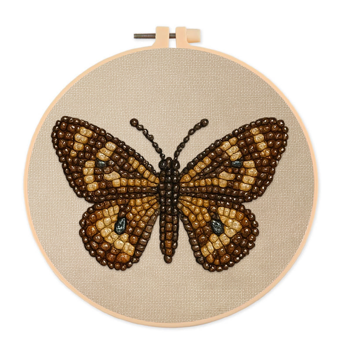 Rubbyoo Bead Embroidery Kit - Aesthetic Butterfly | Handmade Insect Craft  | Diy Birthday Gift Ideas  - 15cm*15cm - image 1