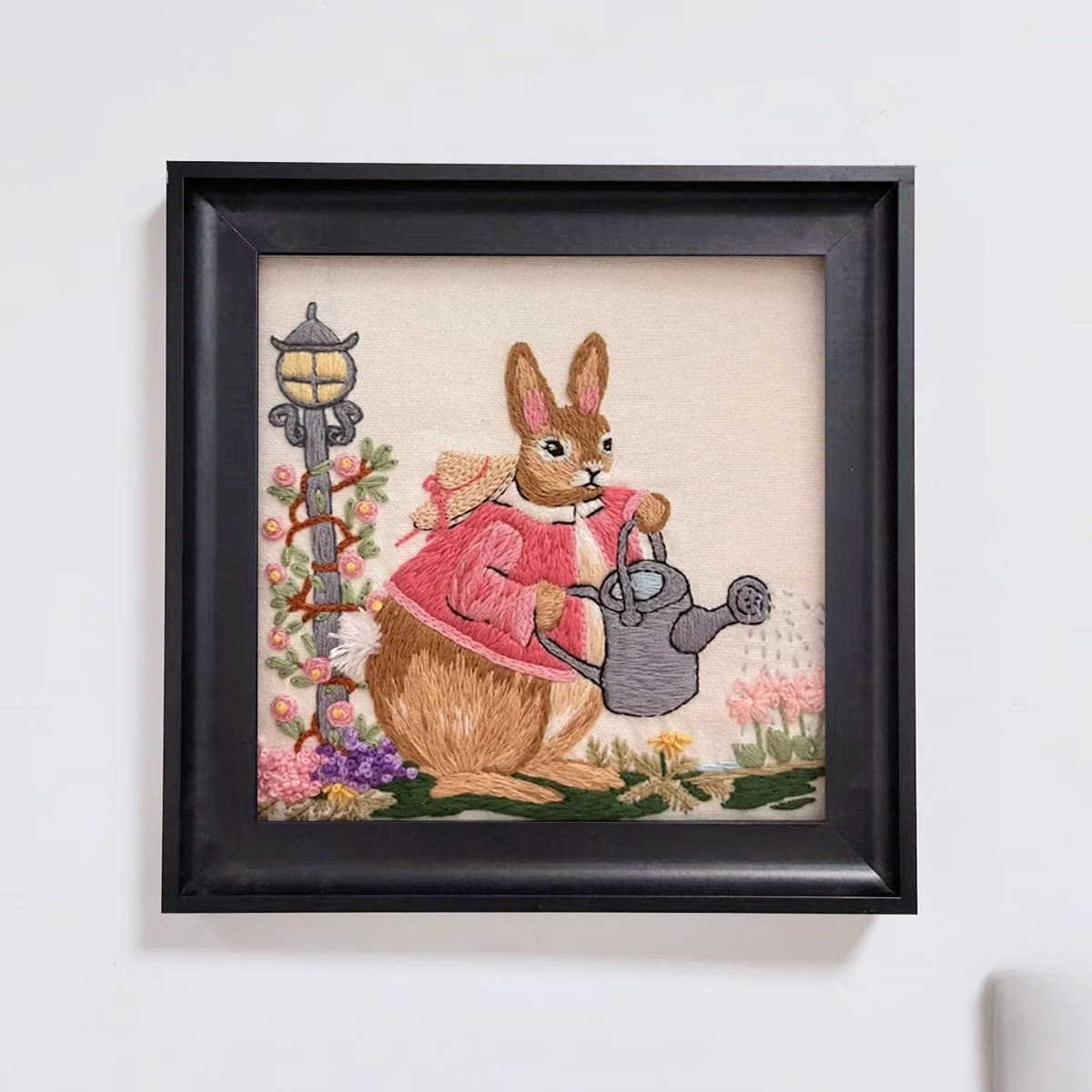Rubbyoo Embroidery Kit - Watering Bunny | Adorable Animal Craft | Perfect Wall Ornament - image 11