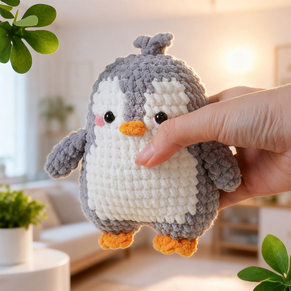 Diy Handmade Lovely Penguin Crochet Kit - Easy Handmade Doll | Perfect Animal Craft For Birthday  - image 3