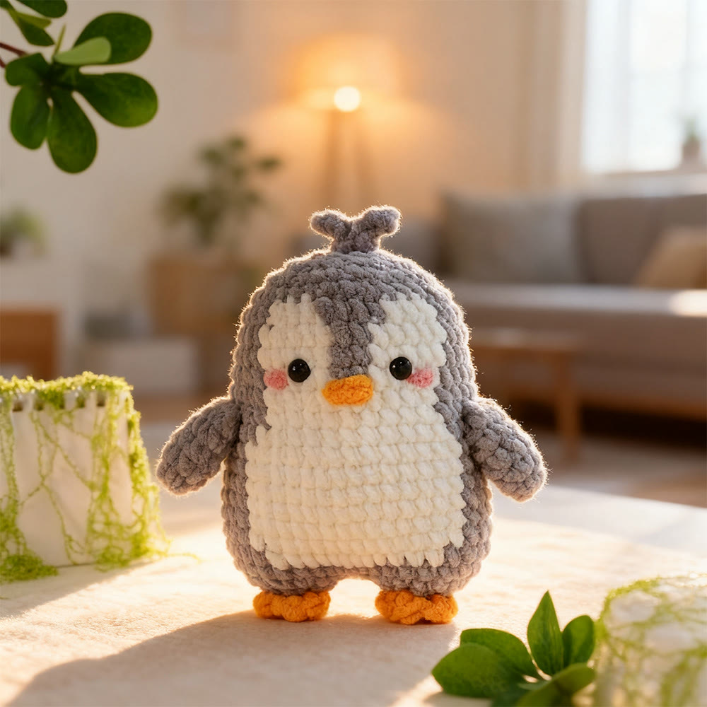 Diy Handmade Lovely Penguin Crochet Kit - Easy Handmade Doll | Perfect Animal Craft For Birthday  - image 2