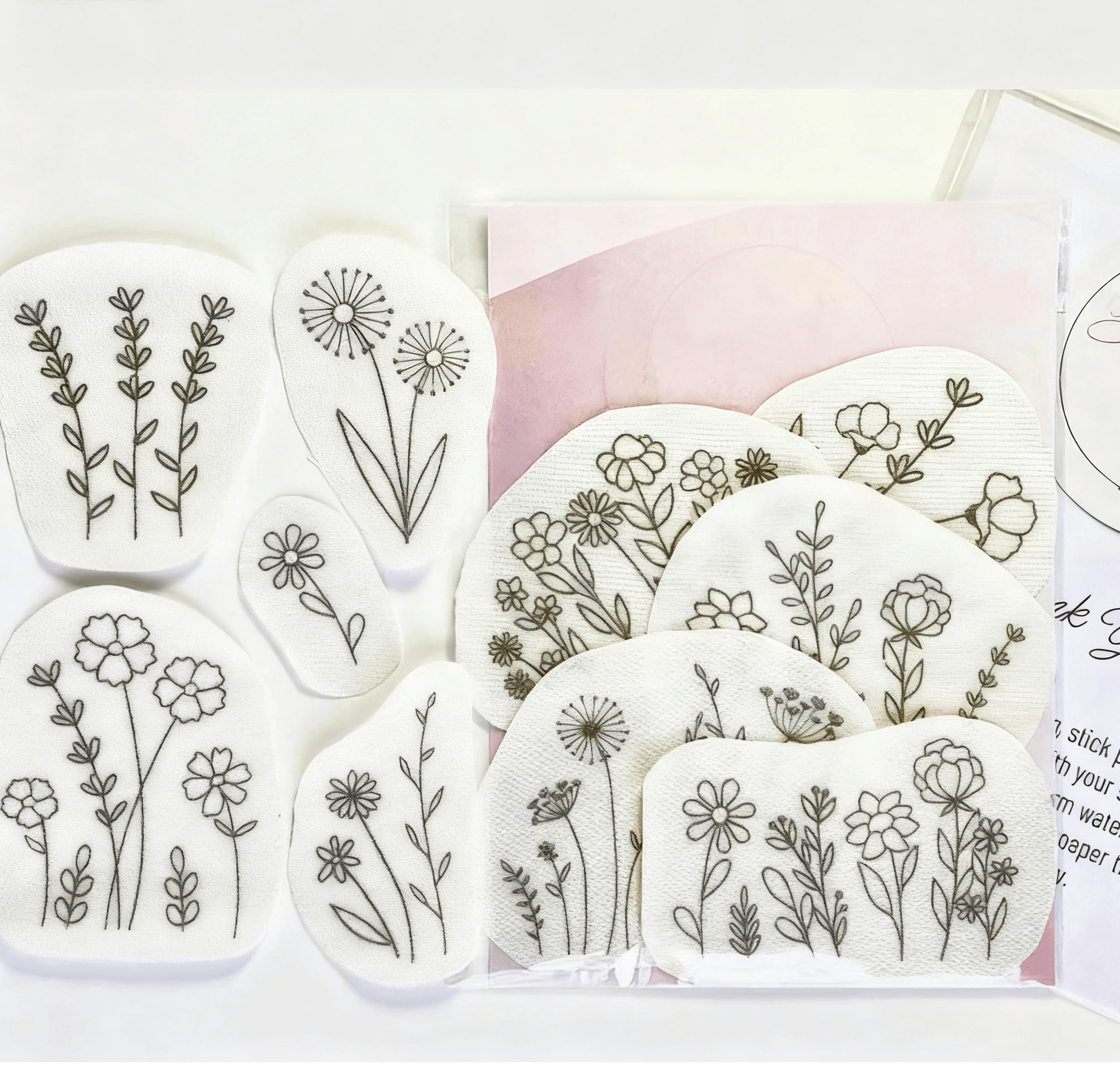 Little Flowers Stick And Stitch Patterns |   Beginner Pocket Design | Diy Floral Ornament - image 1