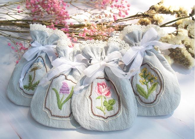 Embroidery Mini Drawstring Pouch Kit | Unique Floral Craft | Perfect Birthday Gift For Her - image 13