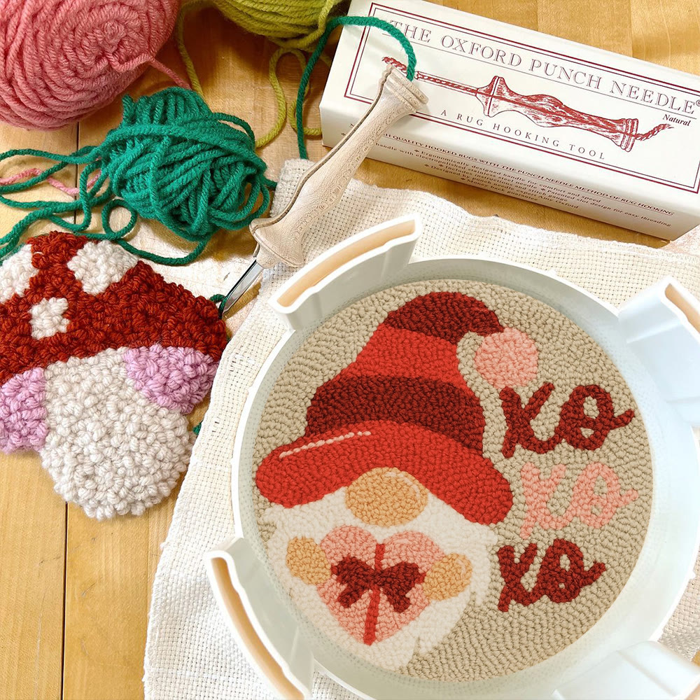 Happy Gnome Punch Needle Kit - Unique Christmas Craft | Handmade Decor For Home - image 10