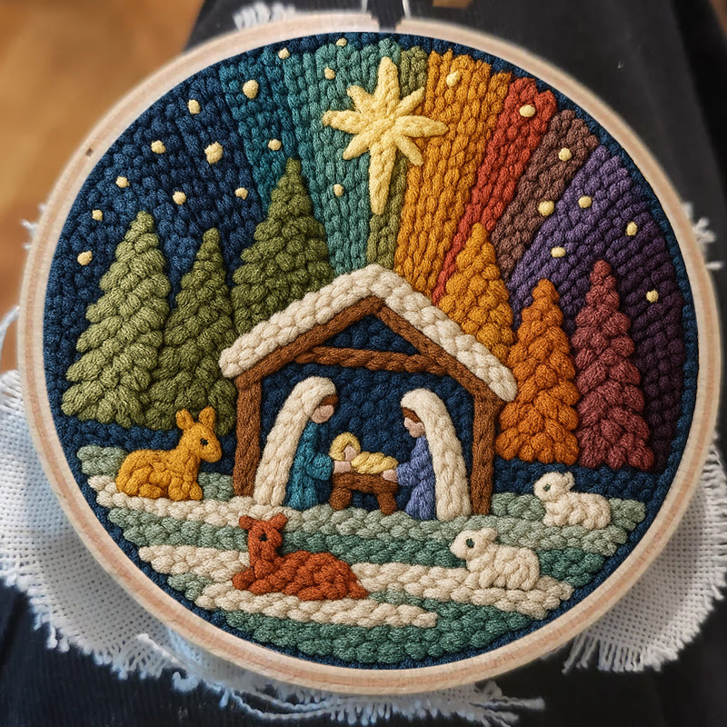 🔥Year-End Clearance Punch Needle Kit - Christmas Aurora | Diy Nativity Handicraft | Unique Holiday Gifts | Lowest Price Sale - image 2