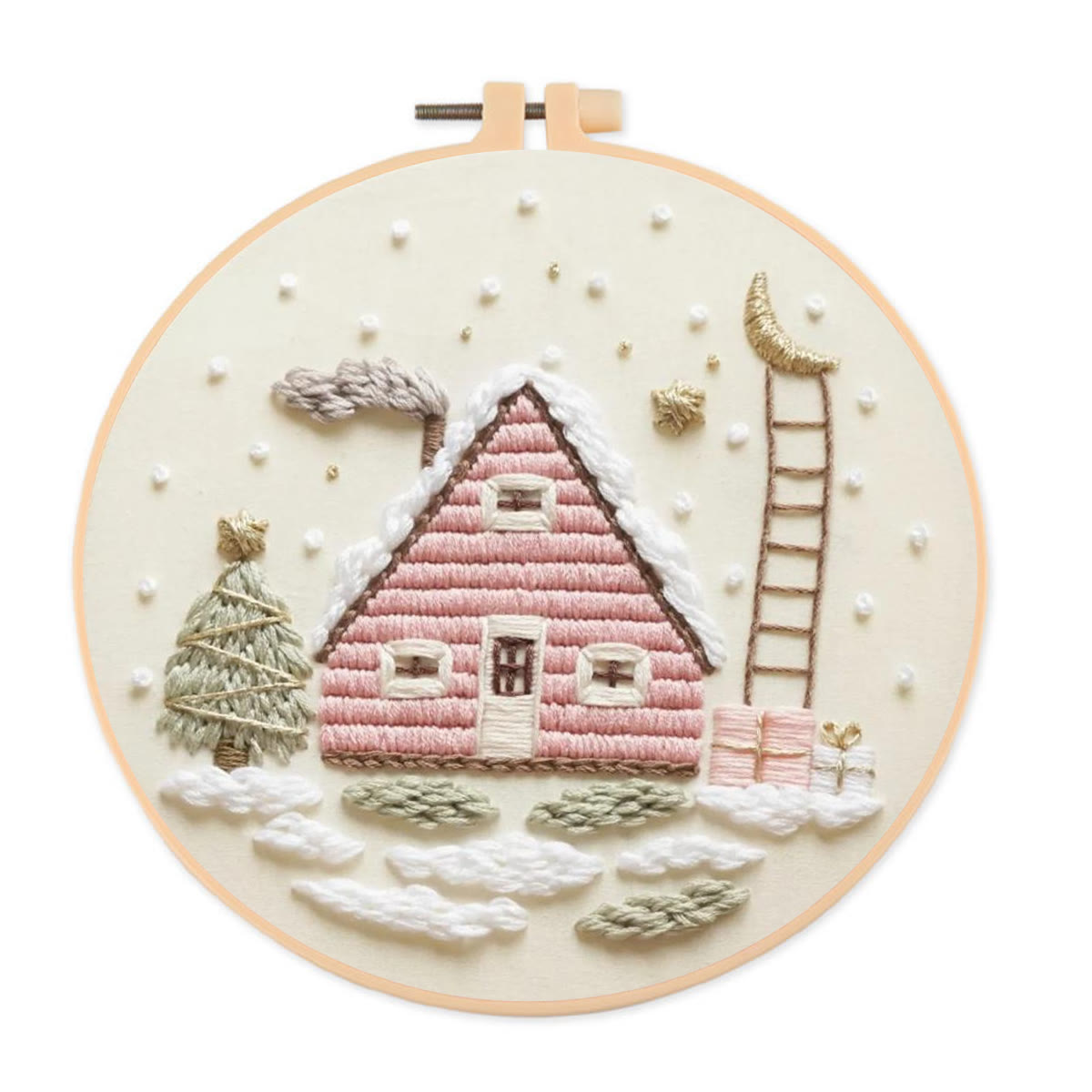 Rubbyoo Embroidery Kit - Christmas Eve | Diy Beginner Project | Christmas Decorative Craft  - 20*20cm - image 1