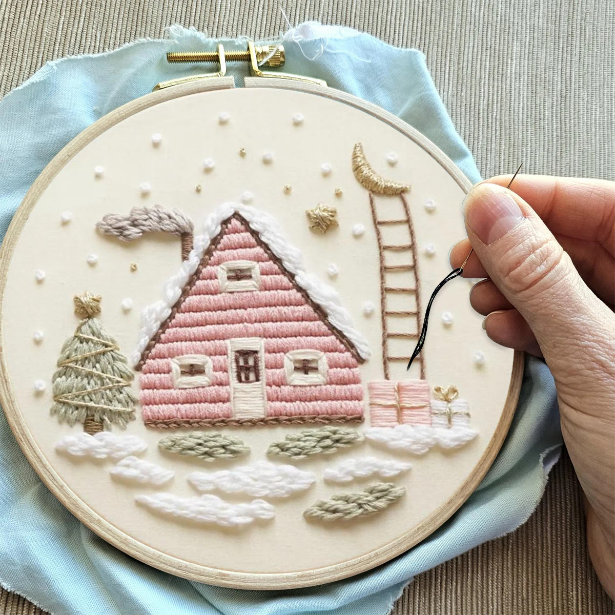 Rubbyoo Embroidery Kit - Christmas Eve | Diy Beginner Project | Christmas Decorative Craft  - image 3