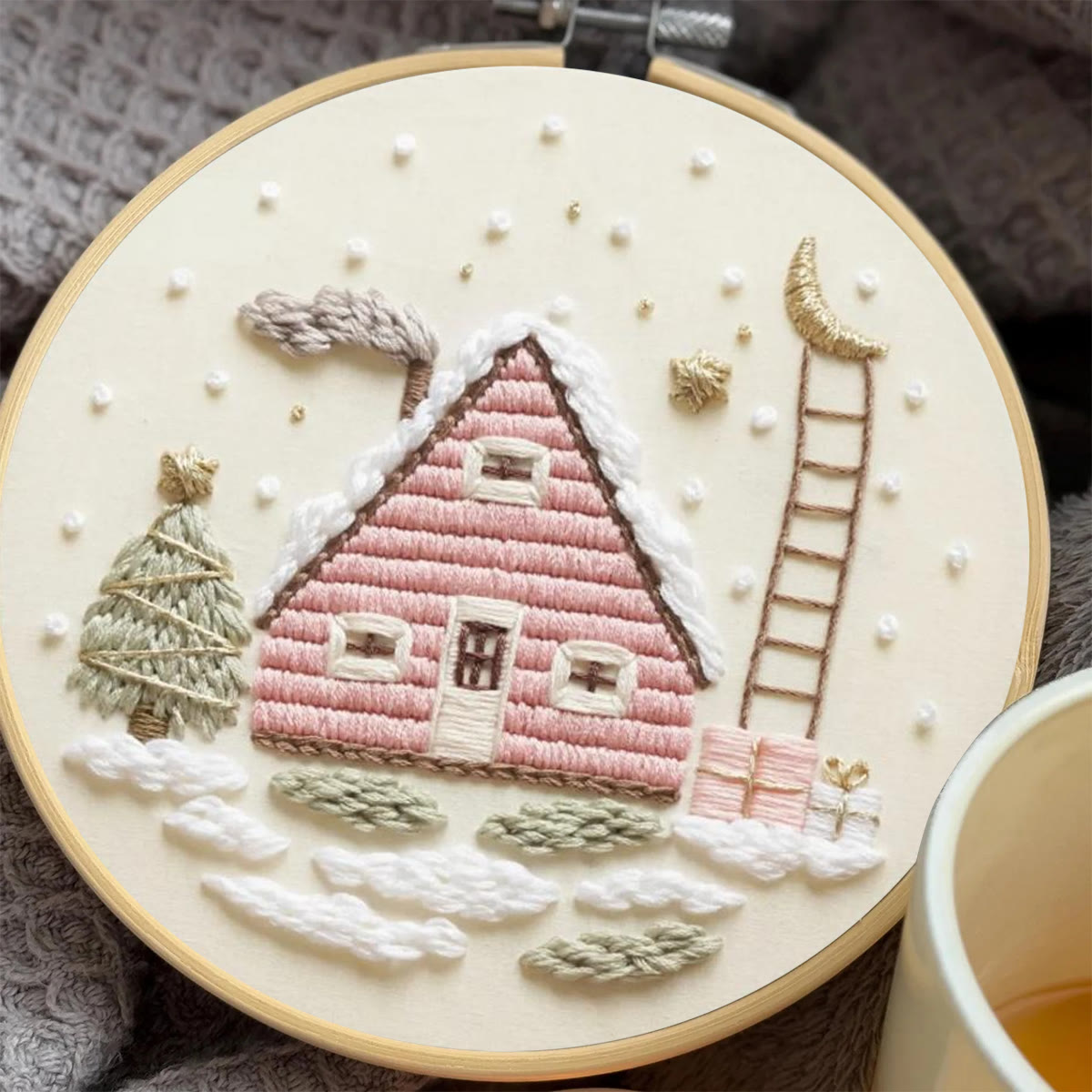 Rubbyoo Embroidery Kit - Christmas Eve | Diy Beginner Project | Christmas Decorative Craft  - image 2