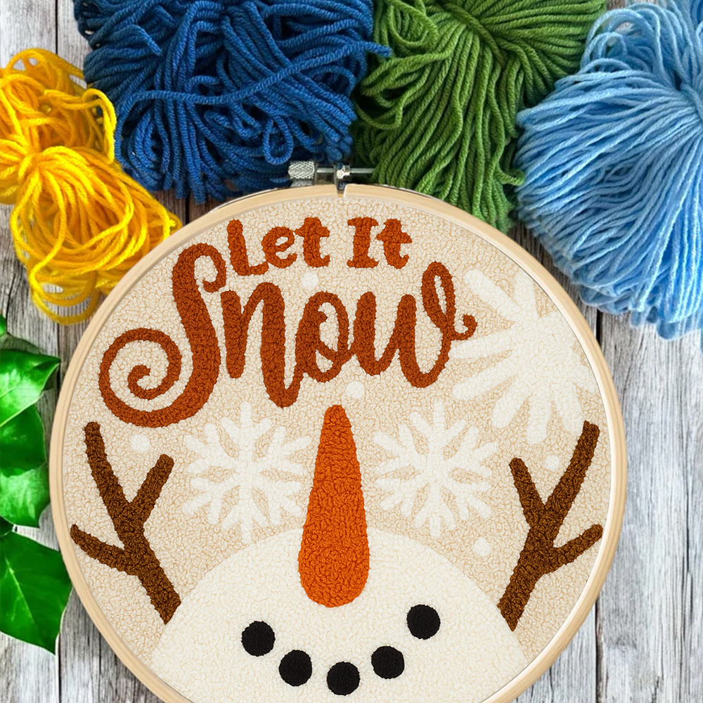 Let It Snow Punch Needle Kit - Diy Winter Handicraft | Perfect Christmas Hanging Art - image 5