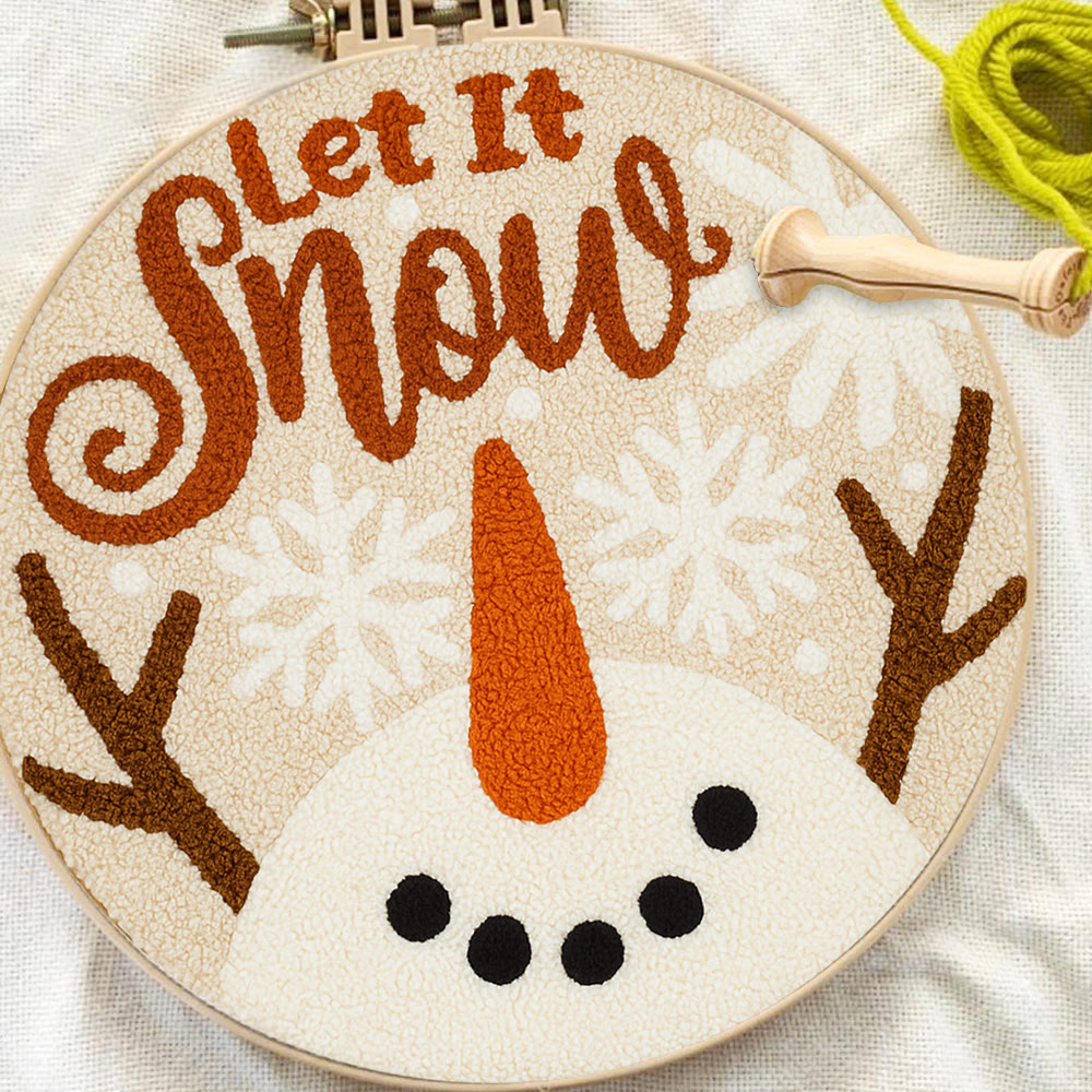 Let It Snow Punch Needle Kit - Diy Winter Handicraft | Perfect Christmas Hanging Art - image 4
