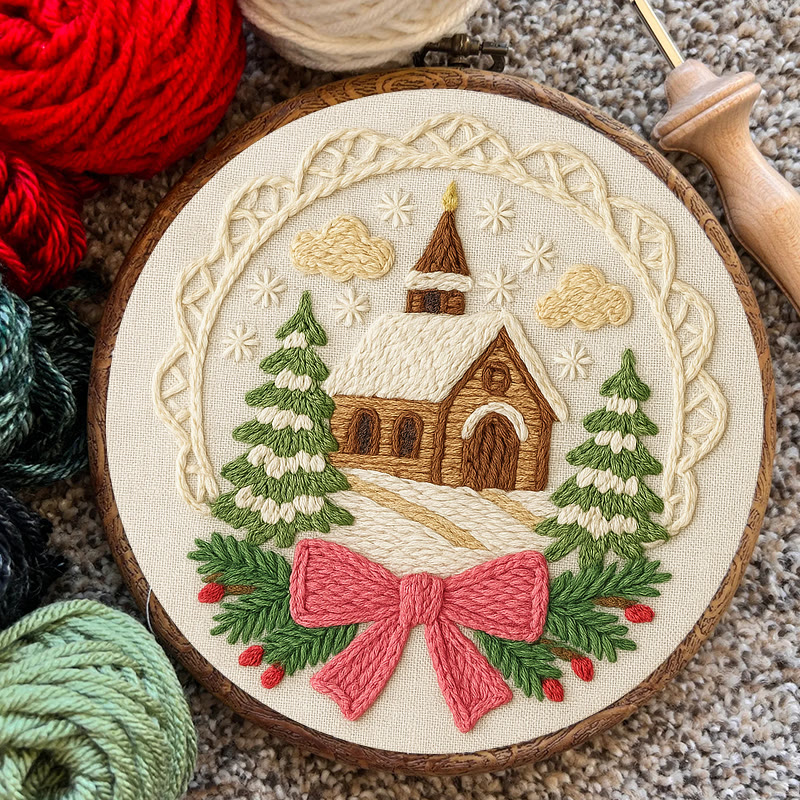Warm House Punch Needle Kit - Unique Christmas Handicraft | Perfect Gift For Friend - image 5