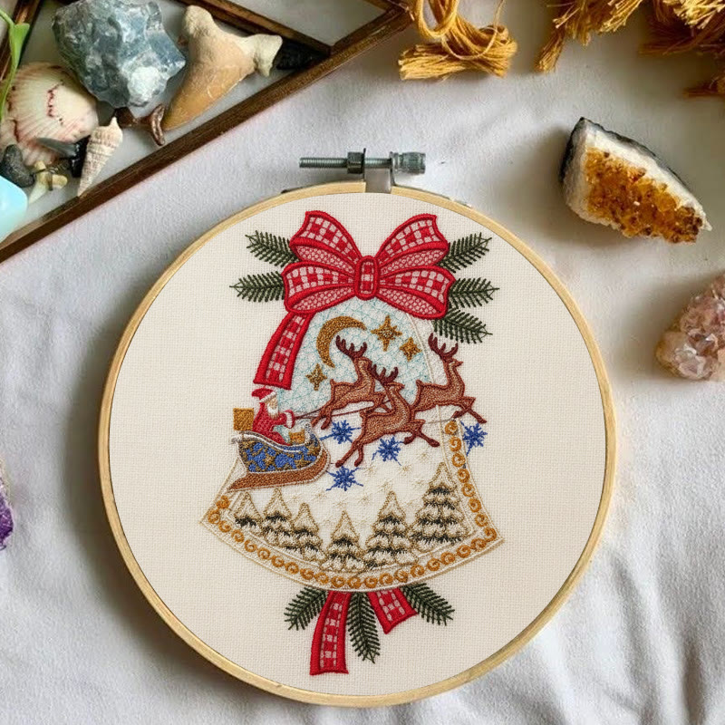 Rubbyoo Embroidery Kit - Christmas Bell | Diy Christmas Tree Hanging | Unique Holiday Decoration - image 2