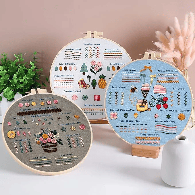 Rubbyoo 3-piece Embroidery Starter Kit - Handmade Beginner Stitch Practice | Diy Simple Needle Craft  - image 3