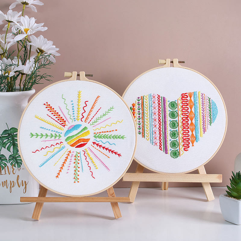 Rubbyoo 3-piece Embroidery Starter Kit - Diy Colourful Design | Creative Stitch Artwork | Perfect For Handmade Beginner  - image 2