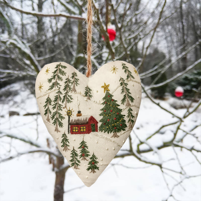Rubbyoo Heart Embroidery Kit - Christmas Town | Creative Winter Decor | Perfect Christmas Gift  - image 2