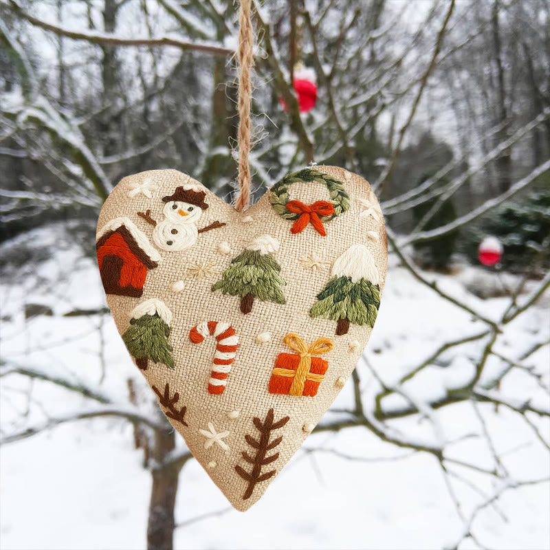 Rubbyoo Heart Embroidery Kit - Christmas Present | Unique Christmas Collection | Diy Heart Decor  - image 2