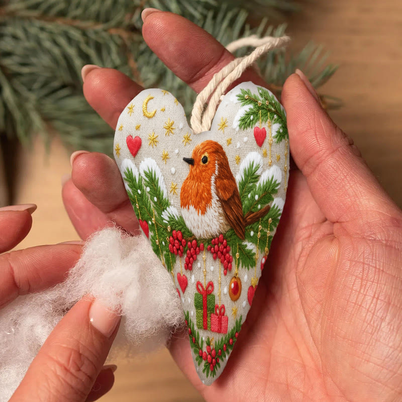 Rubbyoo Heart Embroidery Kit - Lovely Bird | Handmade Christmas Gift | Perfect For Diy Beginner - image 6