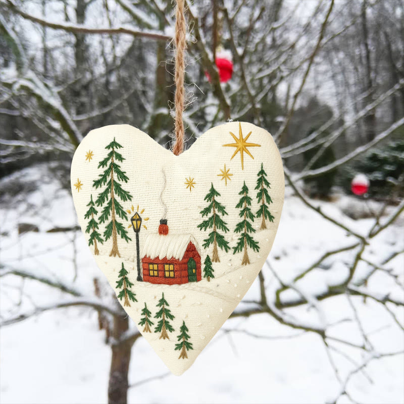 Rubbyoo Heart Embroidery Kit - Shining Night | Christmas Host Gift | Perfect Home Decor - image 2