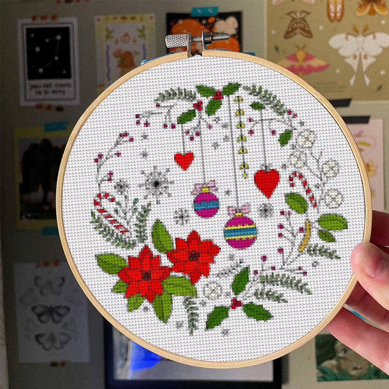  Cross Stitch Kit - Christmas Celebration | Handmade Christmas Ornament | Perfect For Beginner  - image 3