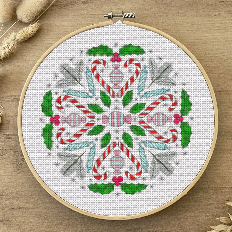  Cross Stitch Kit - Christmas Candy | Personalized Home Decor | Unique Needle Art - image 4