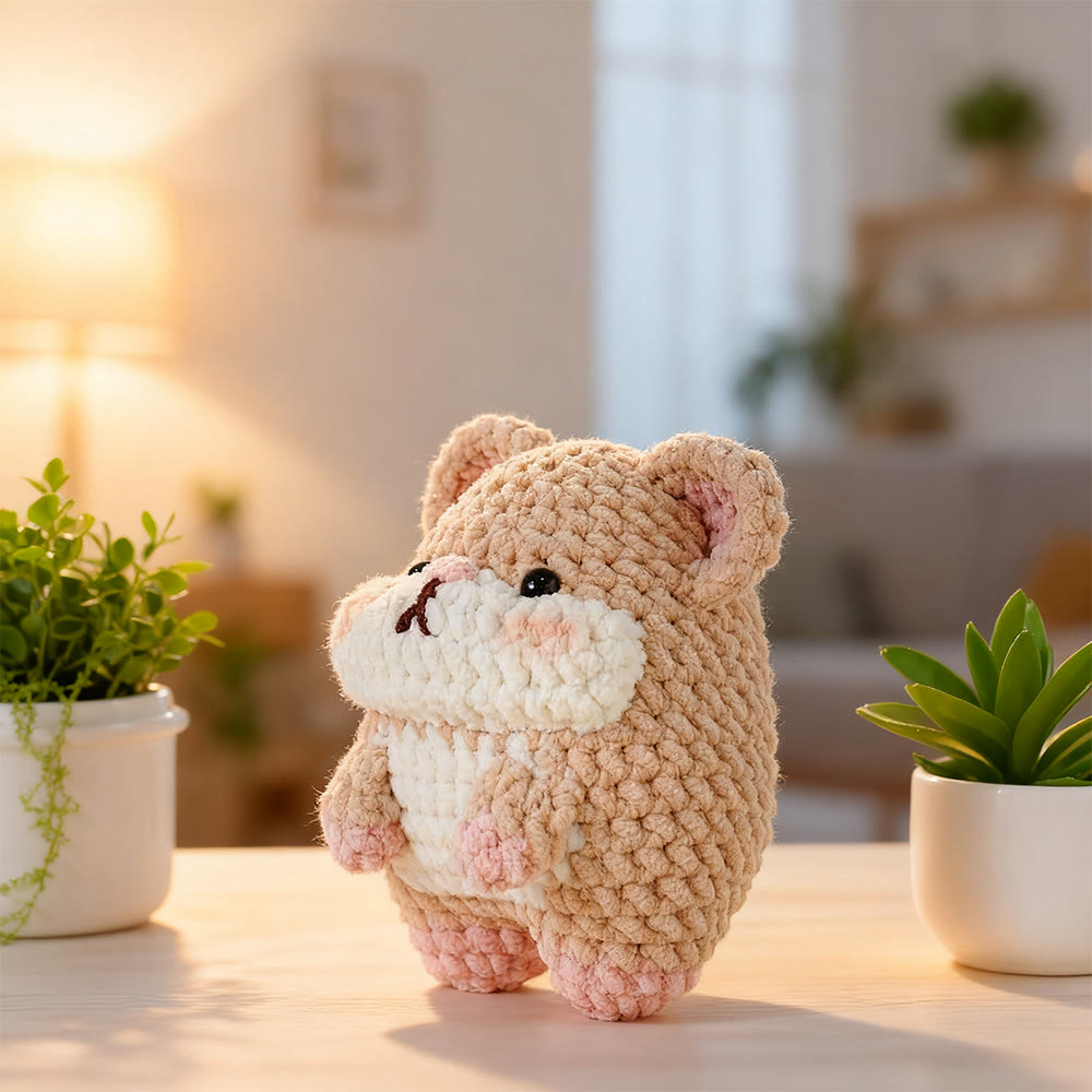 Diy Handmade Chubby Hamster Crochet Kit - Adorable Bag Hanging Doll | Diy Handmade Gift For Kid - image 3