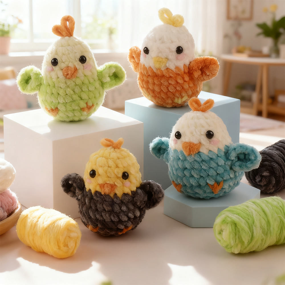 Diy Handmade Little Birds Series Crochet Kit - Cute Animal Yarn Craft | Creative Home Ornament  - Diy Handmade Little Birds Series Crochet Kit - image 1