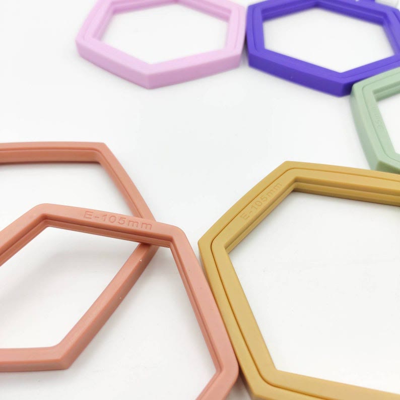 Small Hexagon Embroidery Plastic  Hoop - Colourful Stitch Frames | Perfect Frame For Stitchwork - image 4