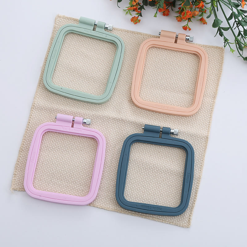 Small Square Embroidery Plastic Hoop - Diy Needle Artcraft Frame | Nice For Small Size Stitch Project  - image 11