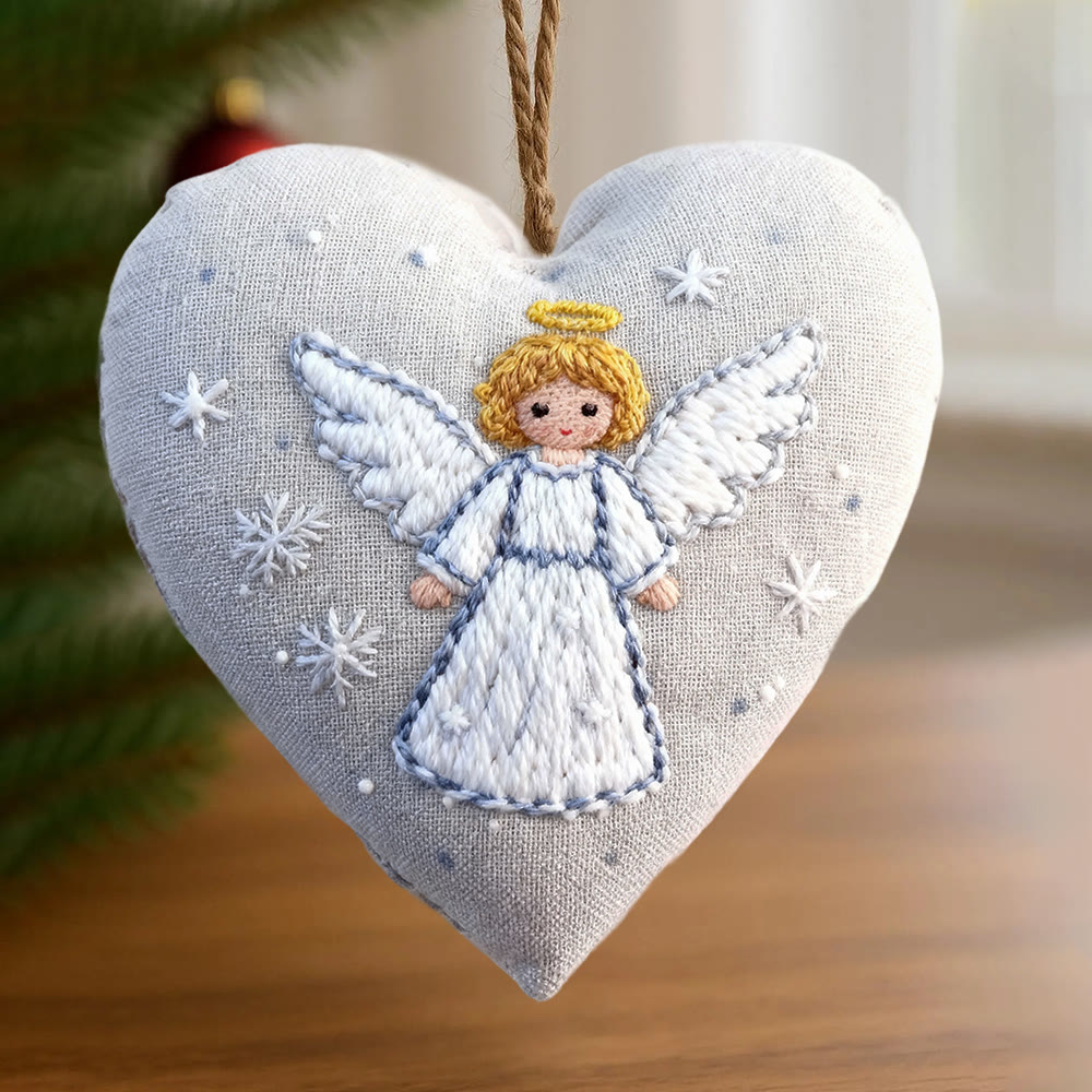 Rubbyoo Heart Embroidery Kit - Adorable Angel | Diy Needle Artwork | Perfect Hanging Decor  - image 2