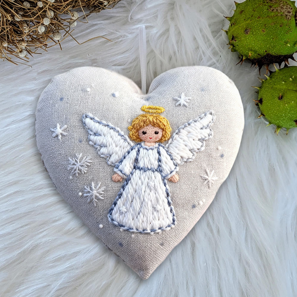Rubbyoo Heart Embroidery Kit - Adorable Angel | Diy Needle Artwork | Perfect Hanging Decor  - image 10
