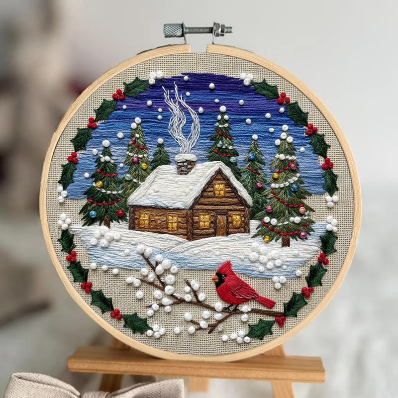 Rubbyoo Embroidery Kit - Christmas Town | Diy Christmas Collection | Unique Home Decor - image 4