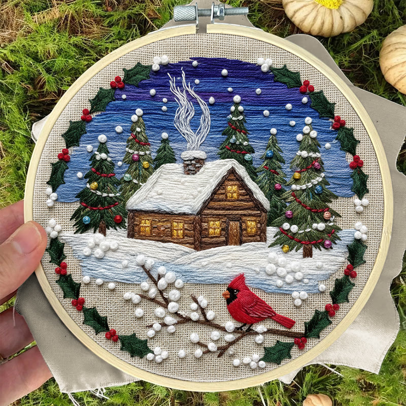 Rubbyoo Embroidery Kit - Christmas Town | Diy Christmas Collection | Unique Home Decor - image 3